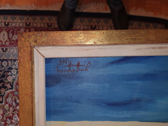 Stilleven met pioenrozen (Olieverf) – JM DEYMEN 1968 – Schilderijen & Tekeningen, Canvas (photo 3 of 5)