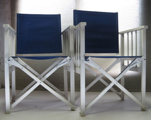 2x Hyllinge Mobler regisseur stoel