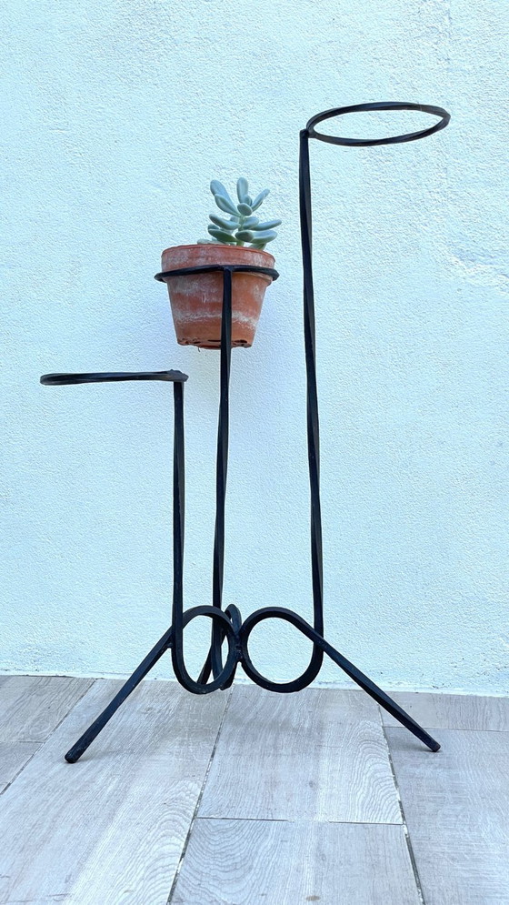 Image 1 of Piantana geometrica in acciaio vintage