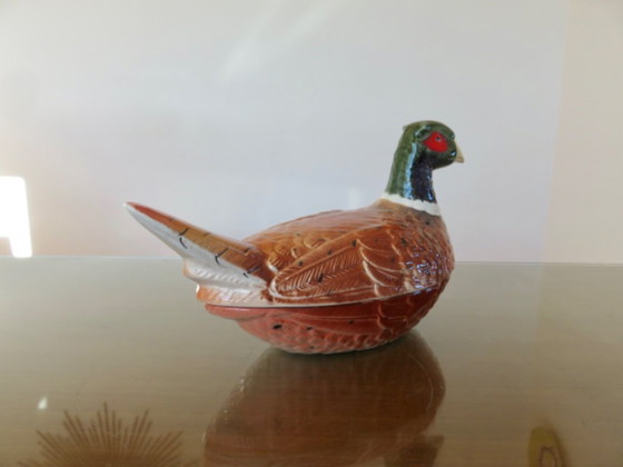 Image 1 of Pheasant terrine in slipware by Michel Caugant, 1950s-60s