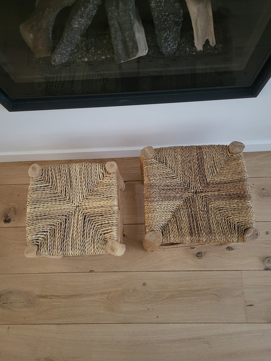 Image 1 of Set aus 2 Holzhockern