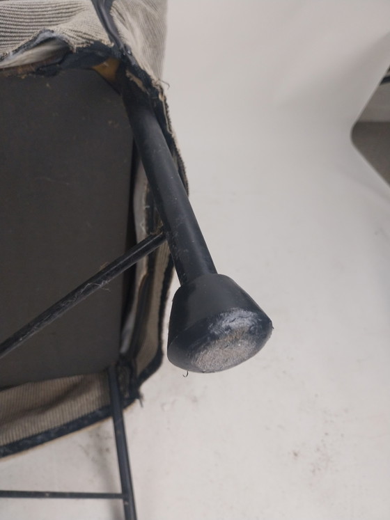 1 X Montis Charly Armchair in Grey Mélange Fabric 1980s – Metal, Textile, Vintage (photo 10 of 10)