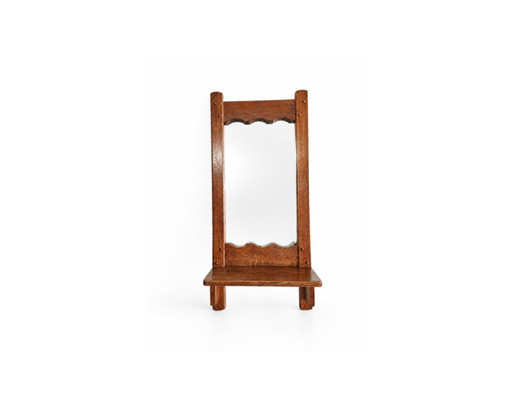 Vintage Brutalist / Mid-Century Modern Hallway Dressing Mirror, 1960s or 1970s