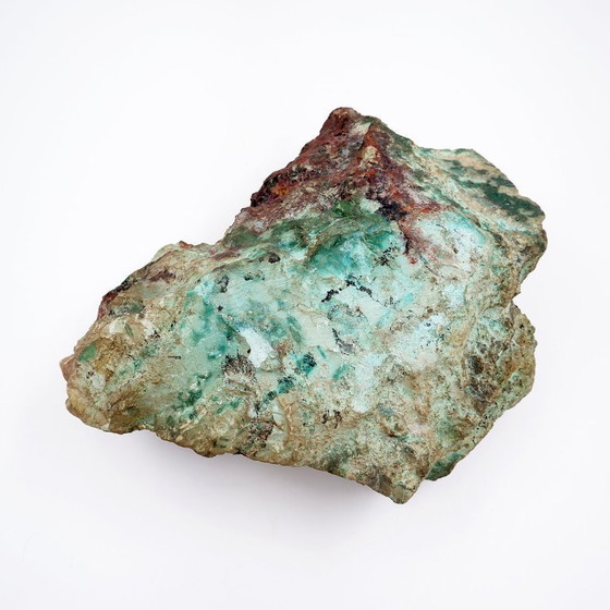 Image 1 of Vassoio in pietra grezza anni &#39;60, malachite naturale e azzurrite
