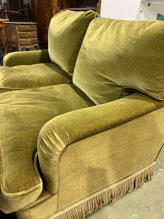 Image 1 of Vintage toad sofa in khaki green velvet