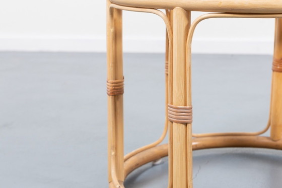Image 1 of Fauteuil lounge vintage en bambou