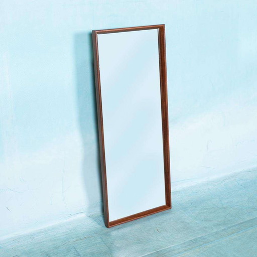 Miroir minimaliste en teck, miroir design vintage Suède