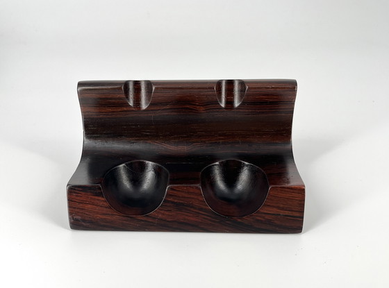 Image 1 of Porte-pipe Jean Gillon WoodArt MCM Mid Century Moderne Jacaranda Bois de rose