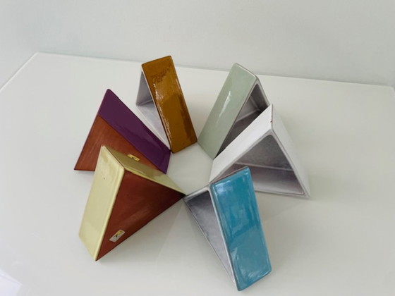 Image 1 of Set di 6 ciotole piramidali fatte a mano – Maredsous