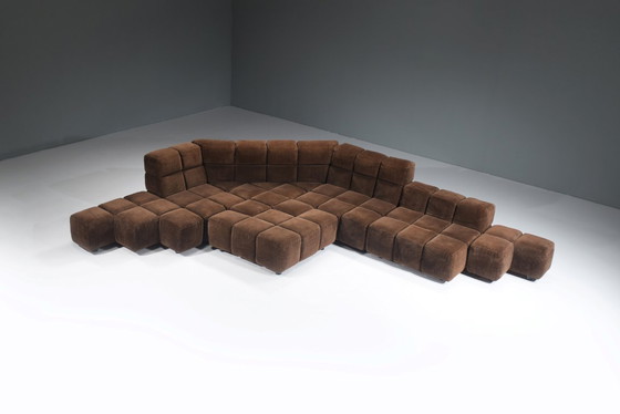 Image 1 of Very rare Castell Sofa in original fabric by Hans Hopfer for Wiener Werkstätte