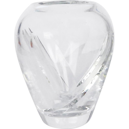 Vase vintage en cristal de Royal Doulton, Royaume-Uni, années 1980