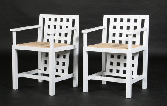 6 Stoelen, Reproductie, Candida Cottage Chair, Charles Rennie Mackintosh, Nieuw – Fauteuils, Wood, Textile (photo 3 of 5)