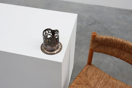 Image 1 of Jugendstil Weinflaschenhalter aus Zinn, gemarkt Urania 1075, ca. 1910