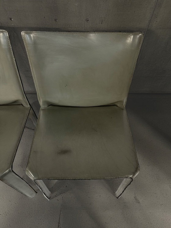 Image 1 of 2x 412 Cab Chair by Mario Bellini for Cassina (1990s)