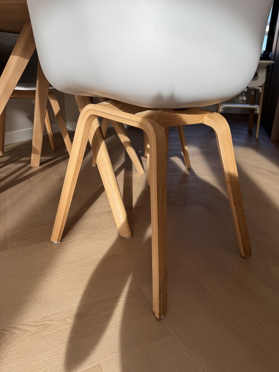 Image 1 of 4x HAY About a Chair AAC 22 dining chair lacquered oak upholstered