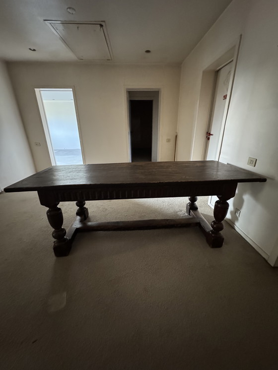 Image 1 of antieke kloostertafel