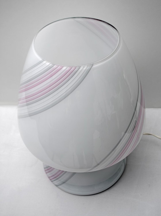 Image 1 of Lampada da tavolo moderna in vetro di Murano, "Incamiciato", 1980