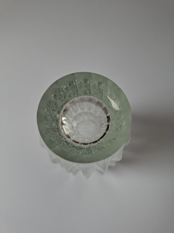 Image 1 of Vintage Rosice Sklo Union Glass Vase – Mid Century Pressed Glass – 15 cm – Czechoslovakia