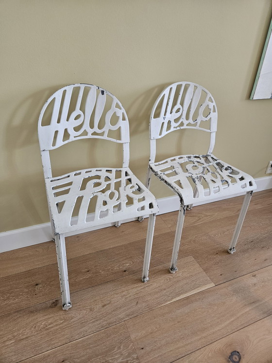 Image 1 of 2x Artifort Aluminium-Stühle Hallo!