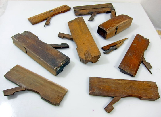 8 Pialle antiche da ebanista – Oggetti decorativi, Legno (photo 2 of 4)