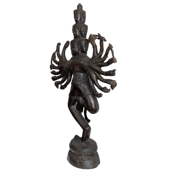 Shiva Nataraja – groot bronzen dansbeeld in Thaise / Khmer-stijl – kavel 129 – Beeldhouwkunst (photo 6 of 7)