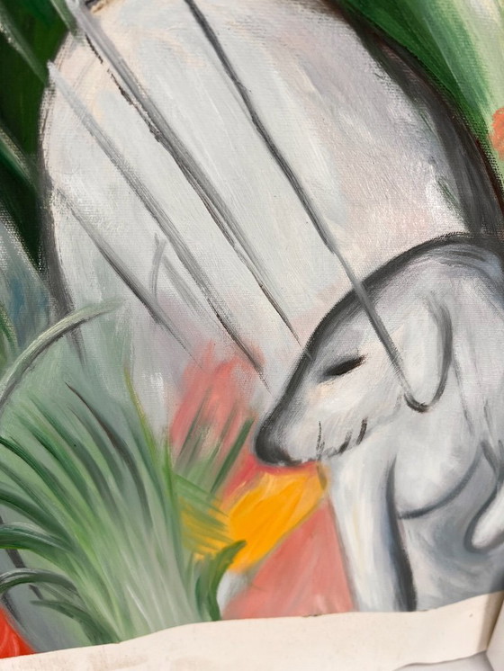 Image 1 of Frans Marc - In the Rain. Hand-painted artwork on canvas (delivered rolled up)