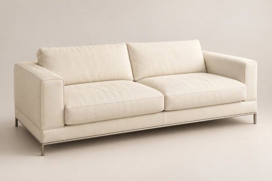 IKEA ARILD Modell Sofa, 3-5 Sitzer Sofas, Leder, Weiß (Foto 2 von 7)