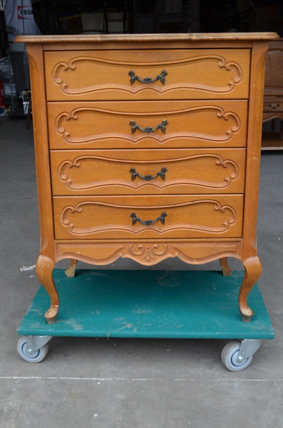 Komoda vintage lata 80/90 – Chest of drawers, Metal, Wood (photo 2 of 8)