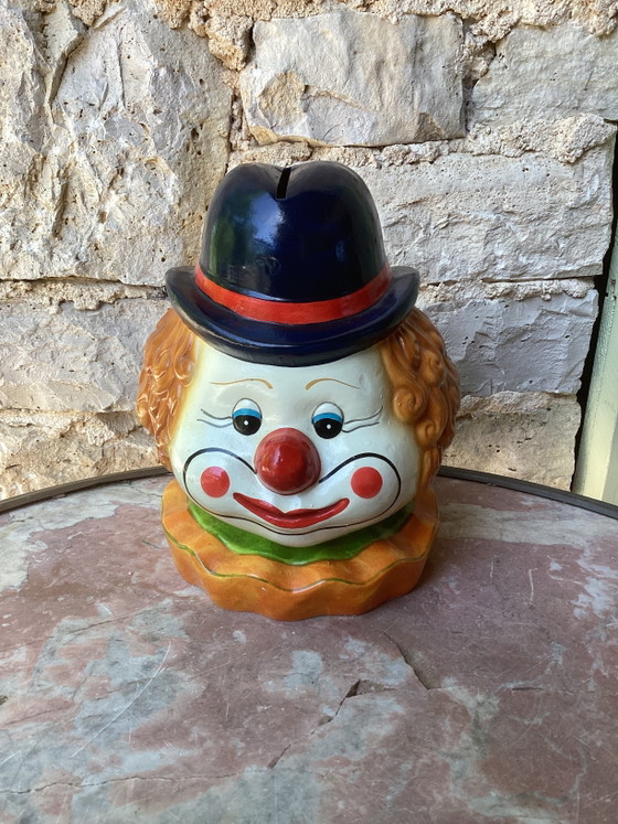 Image 1 of Tirelire tête de clown vintage