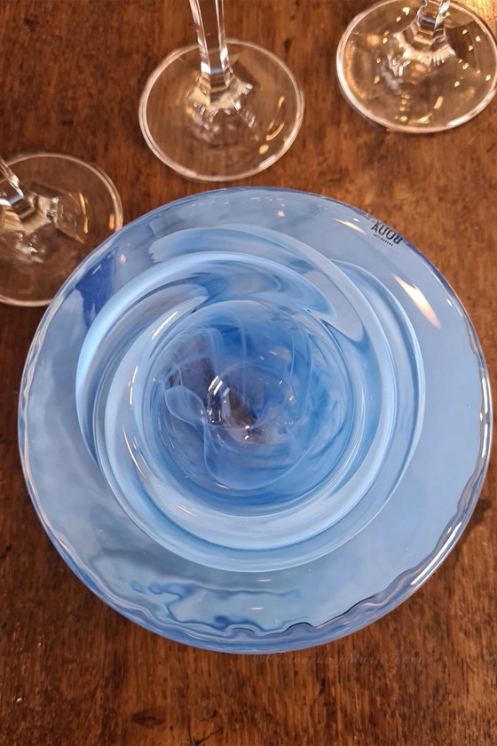 Image 1 of 1x Kosta Boda Atoll Teelichthalter schönes Hellblau.