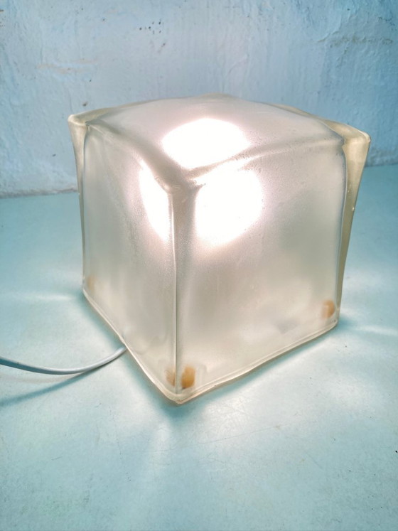 Image 1 of Lampada a sospensione Iviken a forma di cubetto di ghiaccio in vetro, design anni '90 di Ikea.