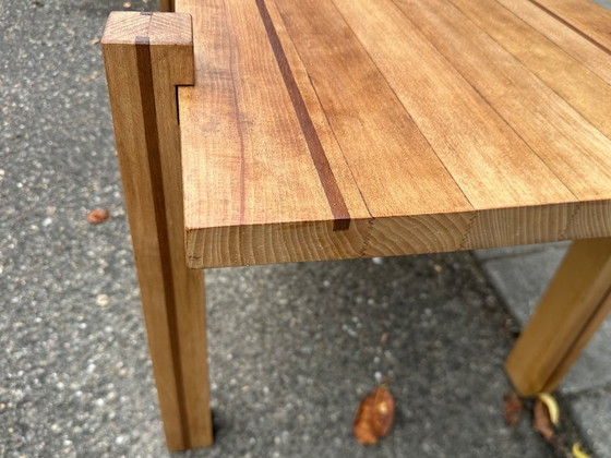 Image 1 of Reconstructie mahoniehouten foyertafel Frankrijk jaren 1960 stijl Jean Prouvé