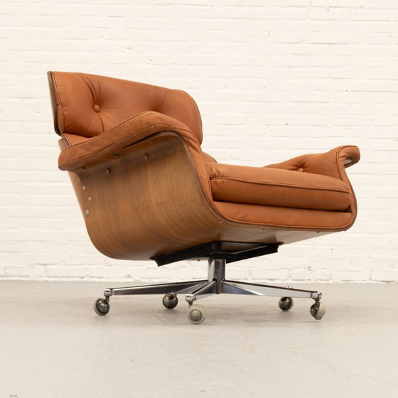 Poltrona lounge Martin Stoll Giroflex anni '70 – Poltrone, Wood, Leather (photo 7 of 19)