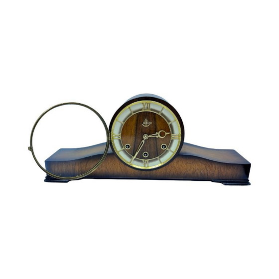 Image 1 of AnkerUhr vintage mantel clock from the 1950s, functional, retro wood buffet