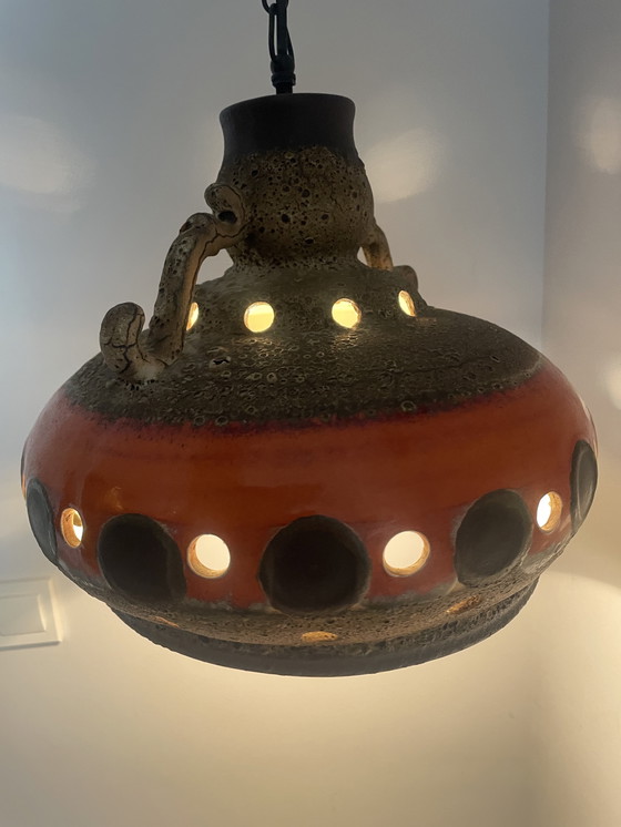 Image 1 of Great fat lava pendant lamp, designed and made by the German company Linus Bopp (Limbach)