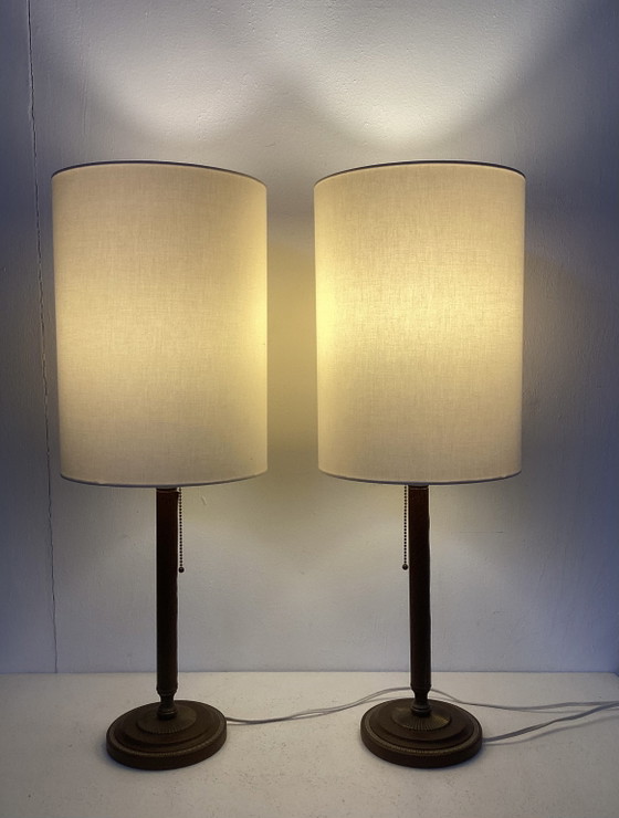 Image 1 of 2 lampade classiche vintage con cordino in metallo