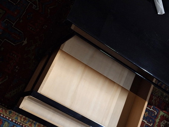 Roche Bobois David Lange High End Cabinet Chest of Drawers, Lacquered, Signed, 1970s – Wood (photo 7 of 16)