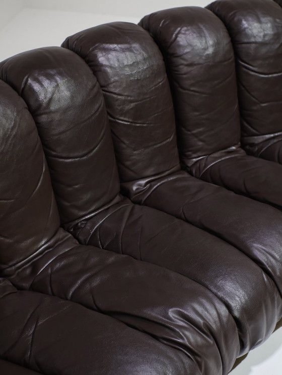 Image 1 of Divano DS-600 Non-Stop Snake De Sede anni '70 in pelle marrone