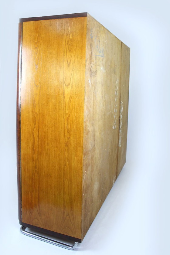 Image 1 of Armadio vintage in tubolare d'acciaio cromato Bauhaus attribuito a Hynek Gottwald, anni '30