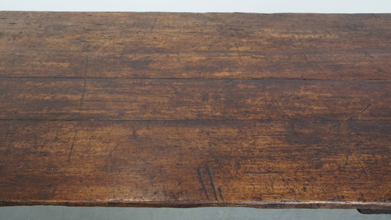 Image 1 of Mesa de comedor antigua XXL de madera de álamo del siglo XVIII