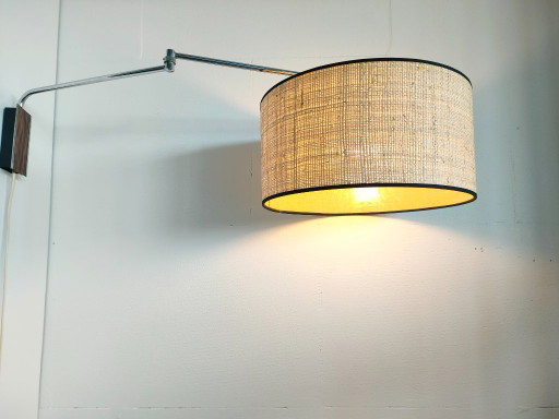 Vintage Mid-Century Modern Doppelgelenk-Wandleuchte aus Chrom (60er-70er Jahre) – wandlampen, Chrome