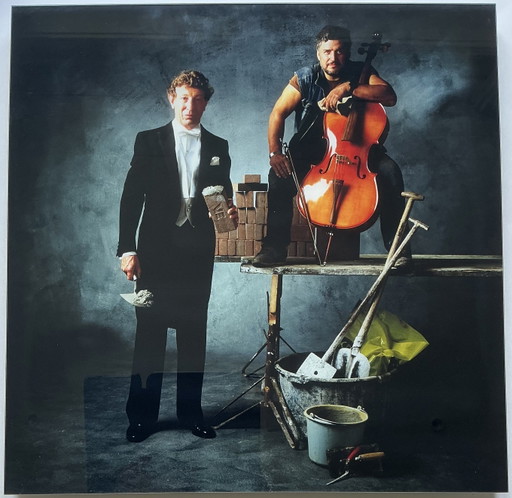 Paul Huf - aanbouw Concertgebouw Amsterdam (1985) – fotografie, Paper, Aluminium