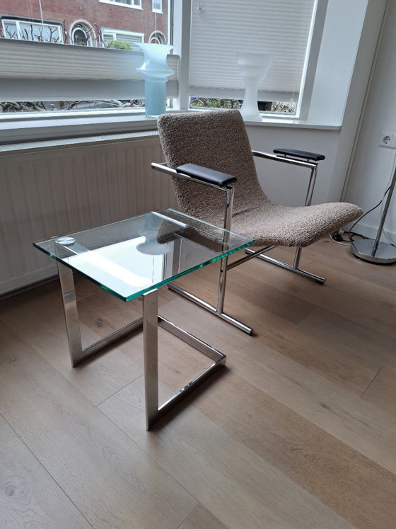 Image 1 of Tavolino Gebra, in vetro, design vintage