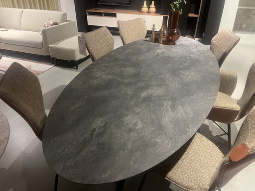 Saphira ovale eetkamertafel 240x110 cm