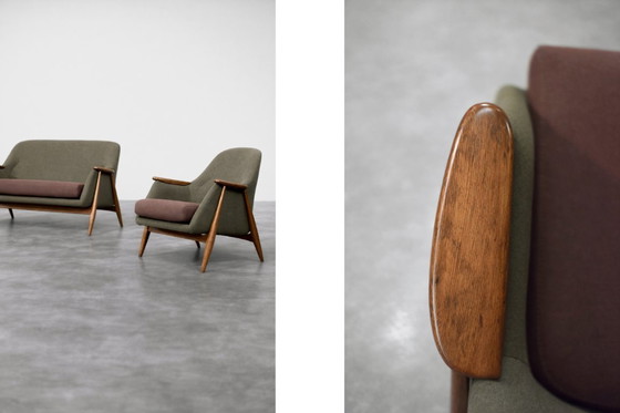 Image 1 of Wohnzimmergarnitur „Pallas“ im Stil der Mid-Century-Moderne von Svante Skogh, Finnland, 1950er Jahre, 2-teilig