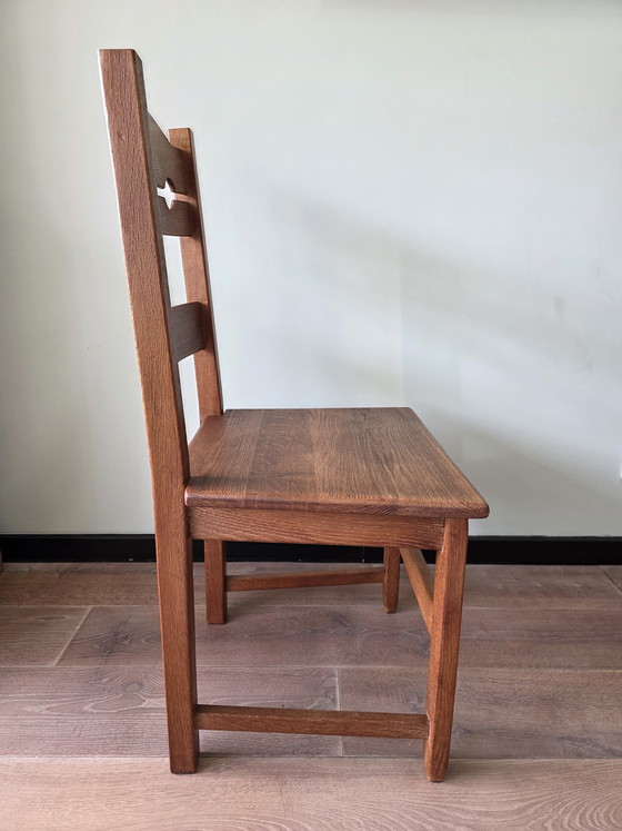 Image 1 of Sedie da pranzo brutaliste Topform in rovere – set da 6
