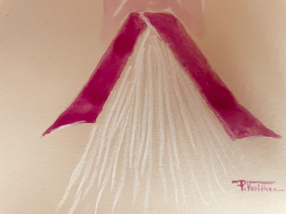 Quadro firmato ritratto femminile creazione per Ottobre Rosa « Apprivoiser » – Dipinti e disegni, Paper (photo 8 of 10)