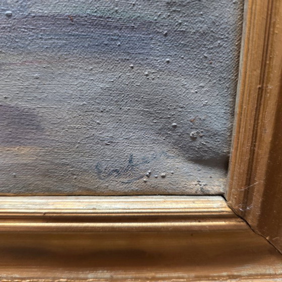 Image 1 of Peinture à l'huile vintage représentant des roses, années 1950/60