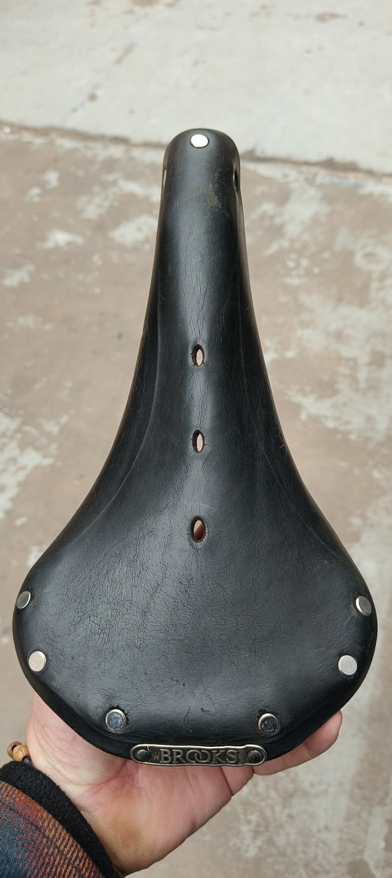 Image 1 of Sella da corsa antica in pelle vintage Brooks B17