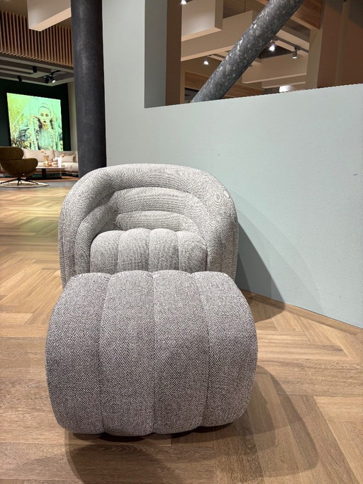 Poltrona e poggiapiedi Balini Pode. – fauteuils, Textile